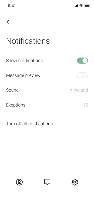 Screenshot der App